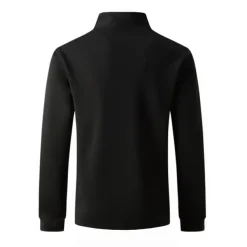 Men's Polo Shirt High Neck Outdoor Casual Lapel Quarter Zip Long Sleeve Fashion Basic Waves Solid / Plain Color Quarter Zip Spring & Fall Regular Fit Black White Dark Navy Blue Polo Shirt