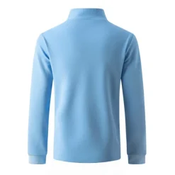 Men's Polo Shirt High Neck Outdoor Casual Lapel Quarter Zip Long Sleeve Fashion Basic Waves Solid / Plain Color Quarter Zip Spring & Fall Regular Fit Black White Dark Navy Blue Polo Shirt