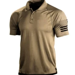 Men's Polo Shirts Golf Shirt Turndown Fashion Casual Comfortable Short Sleeve Black Yellow Blue Green Dark Gray Color Block 3D Print Turndown Vacation Street 3D Button-Down Clothing Clothes Polyester