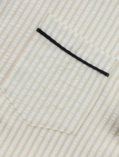 Men's Polo Shirts Golf Shirt Outdoor Daily Wear Banded Collar Short Sleeve Fashion Hawaiian Stripe Pocket Summer Regular Fit Black Blue Sky Blue Green Apricot Polo Shirts