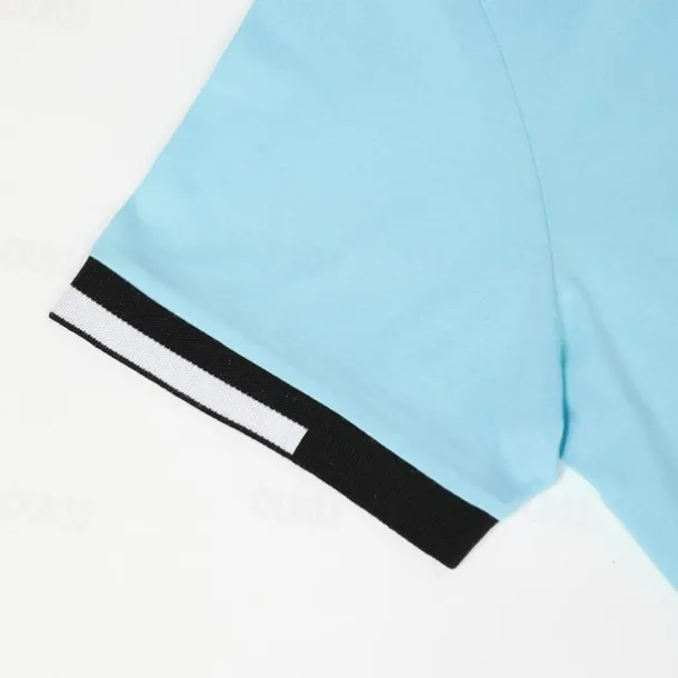 Men's Polo Shirts Sports Polo Shirts Casual Sports Ribbed Polo Collar Short Sleeve Fashion Basic Solid Color Classic Style Summer Regular Fit Black White Light Green Red Light Blue Polo Shirts