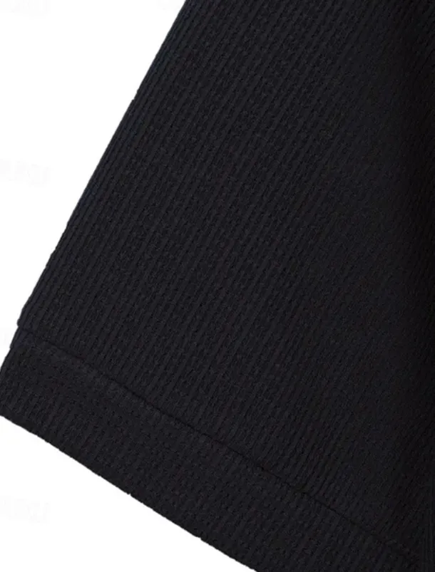 Men's Polo Shirts Zip Polo Outdoor Daily Wear Lapel Short Sleeve Fashion Hawaiian Plain Pocket 2 Piece Summer Regular Fit Black Brown Apricot Gray Polo Shirts