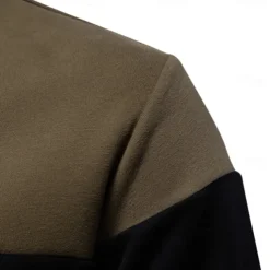 Men's Polo Sweatshirt Yellow Army Green Red Blue Green Lapel Color Block Casual Daily Sports Casual Spring & Fall Clothing Apparel Hoodies Sweatshirts Long Sleeve