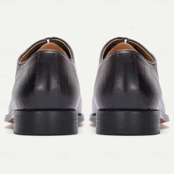 Men's Premium Cowhide Crocodile Print Oxford Shoes, Stylish Lace-Up Formal Footwear for Business and Special Occasions