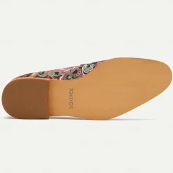 Men's Premium Cowhide Leather Paisley Pattern Loafers - Stylish Slip-On Dress Shoes for Formal and Casual Occasions