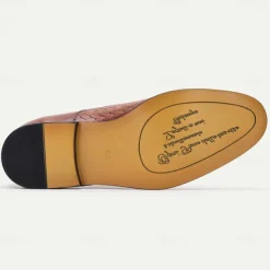 Men's Premium Cowhide Oxford Shoes with Woven Leather Design, Classic Lace-Up Style for Formal and Business Occasions