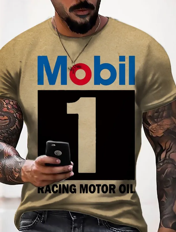 Men's Premium Garage Shop T shirt Tee Retro Shirts Short Sleeve T shirt 3D Print Crew Neck Shirt Vintage Designer Sportswear Casual Daily Summer Clothing Apparel