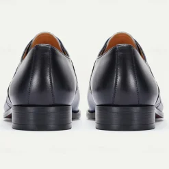 Men's Premium Navy Blue Crocodile Leather Lace-Up Dress Shoes for Exclusive Weddings, Galas and Formal Occasions