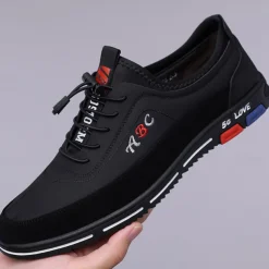 Men's Premium White and Black Faux Leather Lace-Up Sneakers with Vibrant Color Accents for Sports and Leisure