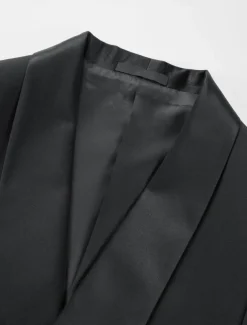 Men's Prom Fall Wedding Party Suits Black Fashion Formal Solid Colored Standard Fit 2 Piece Single Breasted One-button