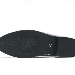 Men's Prom Shoes - Gold Glitter Slip-On Loafers for Glamorous Evening Wear