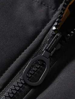 Men's Puffer Jacket Hoodie Coat Padded Zipper Pocket Print Sports Outdoor Regular Outdoor Casual / Daily Winter Letter Black Yellow Red Khaki Puffer Jacket