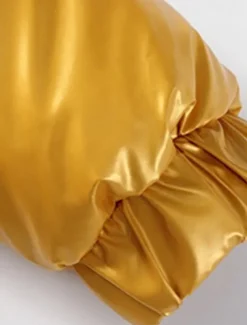 Men's Puffer Jacket Padded Parka Pocket Print Zipper Pocket Sports Outdoor Traveling Short Chic & Modern Outdoor Casual / Daily Winter Letter Silver Black Yellow Puffer Jacket