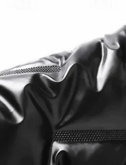 Men's Puffer Jacket Quilted Jacket Hoodie Jacket Cardigan Slim Fit Casual Daily Regular Casual Daily Trendy Waterproof Windproof Warm Fall Winter Solid Color Silver Black Puffer Jacket