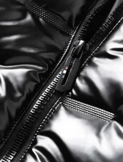 Men's Puffer Jacket Quilted Jacket Hoodie Jacket Cardigan Slim Fit Casual Daily Regular Casual Daily Trendy Waterproof Windproof Warm Fall Winter Solid Color Silver Black Puffer Jacket