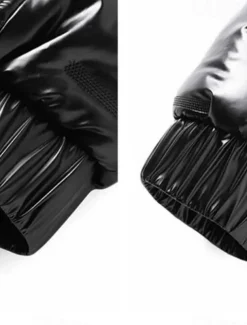 Men's Puffer Jacket Quilted Jacket Hoodie Jacket Cardigan Slim Fit Casual Daily Regular Casual Daily Trendy Waterproof Windproof Warm Fall Winter Solid Color Silver Black Puffer Jacket