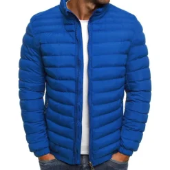Men's Puffer Jacket Transition Jacket Outdoor Classic Spring & Fall Polyester Windproof Lightweight Solid Color Light Blue Navy Big red Grass Green Vest