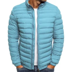 Men's Puffer Jacket Transition Jacket Outdoor Classic Spring & Fall Polyester Windproof Lightweight Solid Color Light Blue Navy Big red Grass Green Vest