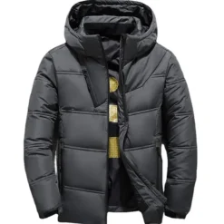 Men's Puffer Jacket Winter Autumn / Fall Down Thermal Warm Windproof Breathable Lightweight Black Red Dark Gray Vest