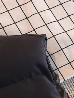 Men's Puffer Vest Daily Casual Spring & Fall Pocket Polyester Comfortable Solid Color Zipper Stand Collar Black White Blue Vest