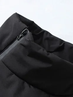 Men's Puffer Vest Daily Casual Spring & Fall Pocket Polyester Comfortable Solid Color Pullover Regular Fit Black Gray Vest