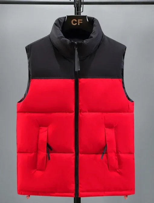 Men's Puffer Vest Padded Gilet Quilted Vest Daily Date Vacation Fashion Casual Fall & Winter Pocket Polyester Warm Comfortable Color Block Zipper Stand Collar Regular Fit Black Yellow Red Royal Blue