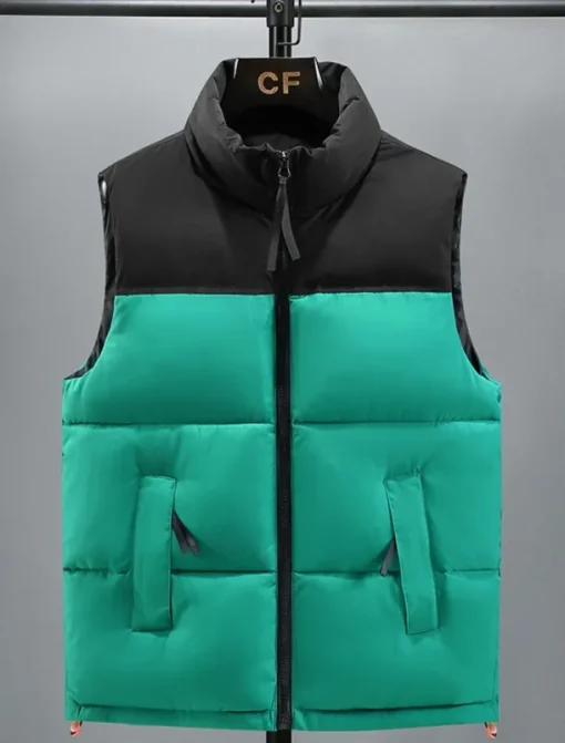 Men's Puffer Vest Padded Gilet Quilted Vest Daily Date Vacation Fashion Casual Fall & Winter Pocket Polyester Warm Comfortable Color Block Zipper Stand Collar Regular Fit Black Yellow Red Royal Blue