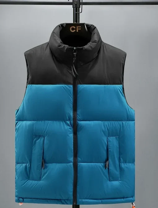 Men's Puffer Vest Padded Gilet Quilted Vest Daily Date Vacation Fashion Casual Fall & Winter Pocket Polyester Warm Comfortable Color Block Zipper Stand Collar Regular Fit Black Yellow Red Royal Blue