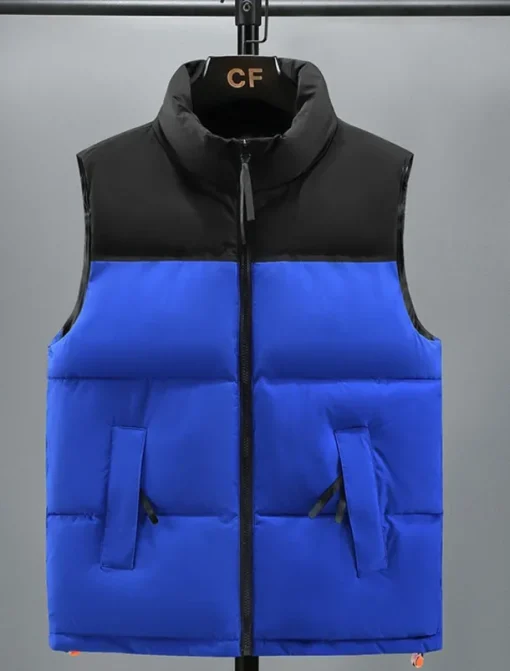 Men's Puffer Vest Padded Gilet Quilted Vest Daily Date Vacation Fashion Casual Fall & Winter Pocket Polyester Warm Comfortable Color Block Zipper Stand Collar Regular Fit Black Yellow Red Royal Blue
