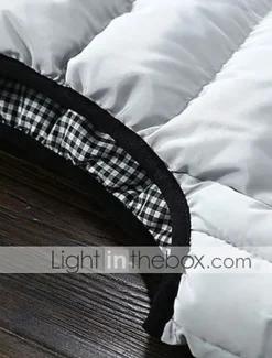 Men's Puffer Vest Vest Gilet Daily Date Vacation Fashion Casual Fall & Winter Pocket Polyester Warm Comfortable Plain Quilted Zipper Stand Collar Regular Fit Black White Red Burgundy Vest