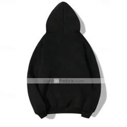 Men's Pullover Hoodie Sweatshirt Long Sleeve Hooded Top Outdoor Thermal Warm Fleece Lining Workout Soft Winter Polyester Dark Grey Black White Gym Climbing Camping / Hiking / Caving