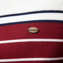 Men's Pullover Sweater Jumper Ribbed Knit Regular Tops Color Block Striped Crew Neck Knitwear Daily Outdoor Vacation Clothing Apparel Spring Fall Wine Navy Blue S M L