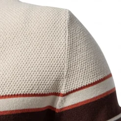 Men's Pullover Sweater Jumper Ribbed Knit Regular Tops Color Block Striped Crew Neck Knitwear Daily Outdoor Vacation Clothing Apparel Spring Fall Wine Navy Blue S M L