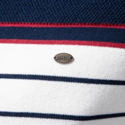 Men's Pullover Sweater Jumper Ribbed Knit Regular Tops Color Block Striped Crew Neck Knitwear Daily Outdoor Vacation Clothing Apparel Spring Fall Wine Navy Blue S M L