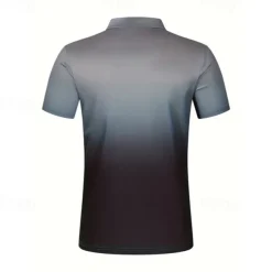 Men's Quarter Zip Polo Golf Shirt Daily Holiday Quarter Zip Short Sleeve Fashion Basic Gradual Spring & Summer Regular Fit Blue Blue Black Gray Quarter Zip Polo