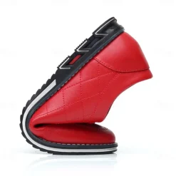 Men's Quilted Blue Faux Leather Sneakers - Stylish Lace-Up Casual Shoes with Durable Sole for Daily Wear and Outdoor Activities