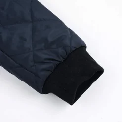 Men's Quilted Jacket Transition Jacket Going out Pocket Spring & Fall Plain Streetwear Standing Collar Regular Black Wine Blue Red Army Green Jacket