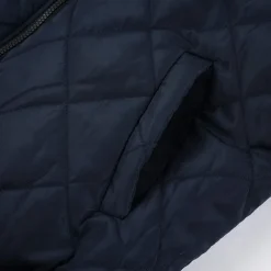 Men's Quilted Jacket Transition Jacket Going out Pocket Spring & Fall Plain Streetwear Standing Collar Regular Black Wine Blue Red Army Green Jacket