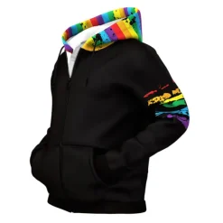 Men's Rainbow Graphic Prints Hoodie Hoodies Sweatshirt Streetwear Designer Long Sleeve Hooded Sports & Outdoor Daily Sports Black Zipper Print Spring & Fall Designer