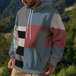 Men's Rainbow Graphic Prints Graffiti Hoodie Hoodies Sweatshirt Streetwear Designer Long Sleeve Hooded Daily Sports Black Red Print Spring & Fall Designer