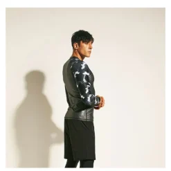 Men's Rash Guard Swim Shirt UPF50+ Quick Dry Lightweight Long Sleeve Sun Shirt Bathing Suit Swimming Surfing Beach Water Sports Patchwork Spring Summer