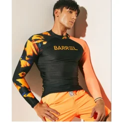 Men's Rash Guard Swim Shirt UPF50+ Quick Dry Lightweight Long Sleeve Sun Shirt Bathing Suit Swimming Surfing Beach Water Sports Patchwork Spring Summer