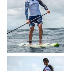 Men's Rash Guard Swim Shirt UPF50+ Quick Dry Lightweight Long Sleeve Sun Shirt Bathing Suit Swimming Surfing Beach Water Sports Patchwork Spring Summer