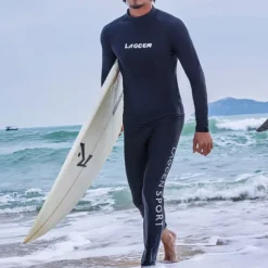 Men's Rash guard Swimsuit Swim Shirt Lightweight Long Sleeve Swimwear Swimsuit 2 Piece Swimming Surfing Beach Water Sports Printed Summer Spring Autumn