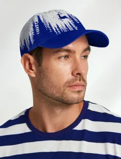 Men's Red and White Forest Deer Print Baseball Cap – Adjustable Casual Outdoor Hat for Nature Lovers