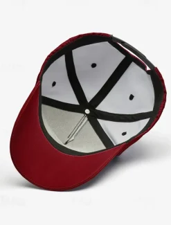 Men's Red and White Forest Deer Print Baseball Cap – Adjustable Casual Outdoor Hat for Nature Lovers