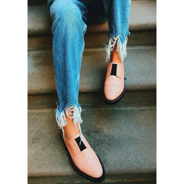 Men's Red Brogue Faux Leather Slip-On Shoes - Vintage Design with Elastic Gussets and Rugged Sole for Formal and Casual Occasions