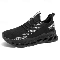 Men's Red Fashion Sneakers, Breathable Mesh Upper, Trendy Design with Bold 'FASHION' Print, Lightweight Sports Shoes for Casual and Everyday Wear