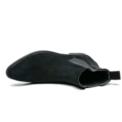 Men's Red Faux Suede Chelsea Boots with Elastic Side Panels - Ideal for Casual Outings, Evening Events, and Making a Stylish Statement