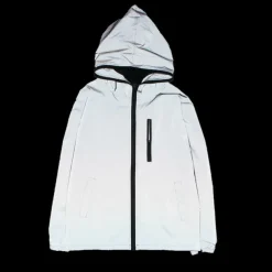 Men's Reflective Jacket Hiking Windbreaker Outdoor Sun Protection Windproof Breathable Quick Dry Jacket Top Fishing Climbing Running Light Grey Gray